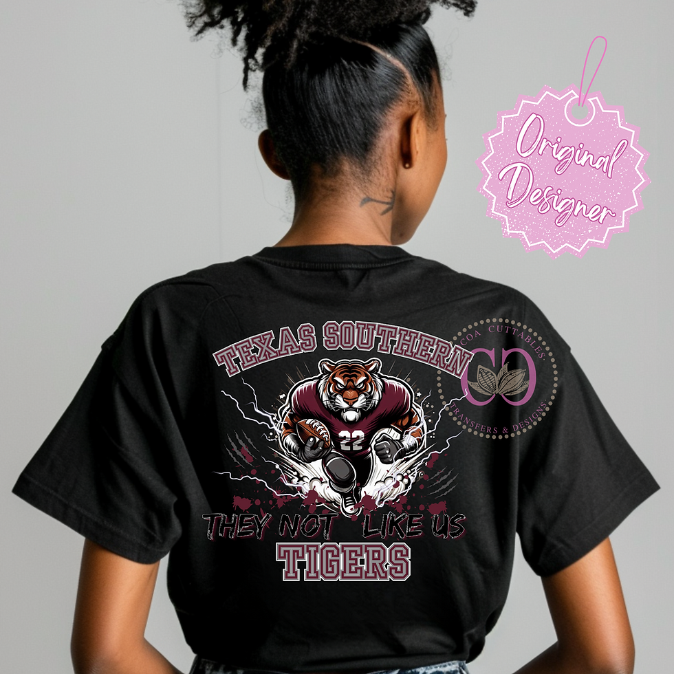 Thumbnail: Texas Southern Tigers HBCU College Mascot T-Shirt Digital PNG