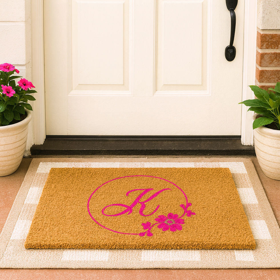 Monogram with Flowers