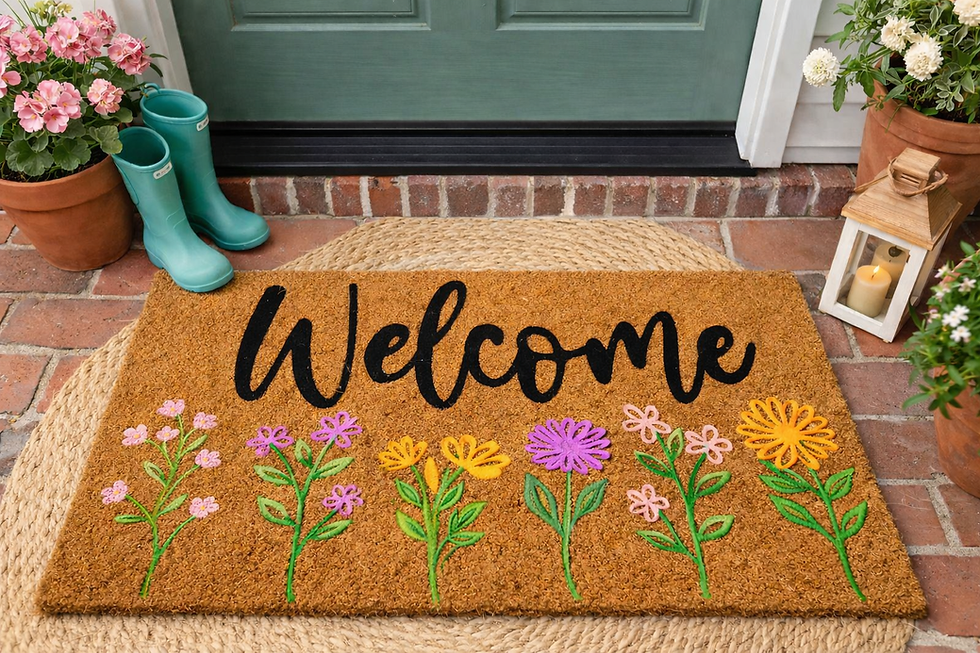 Thumbnail: Hand Painted Doormat
