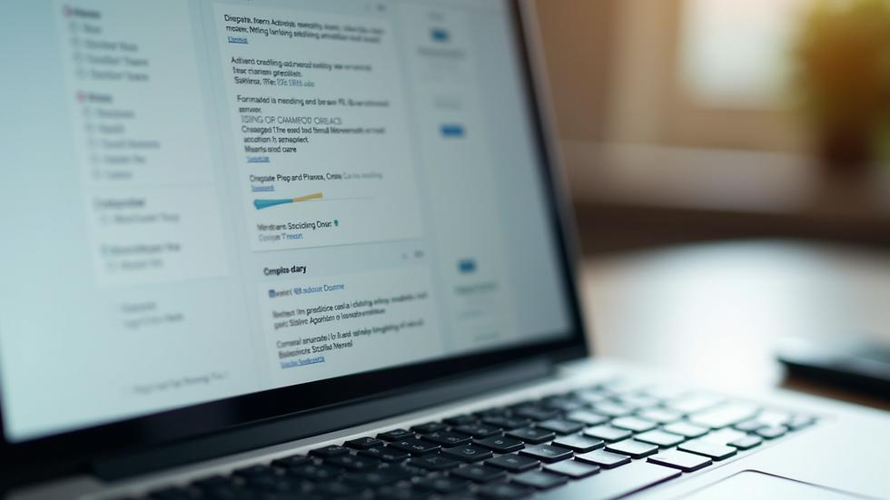 Close-up of a laptop screen showing automated email marketing workflow