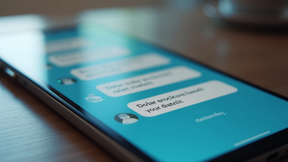 Close-up view of a sleek chatbot interface on a digital device