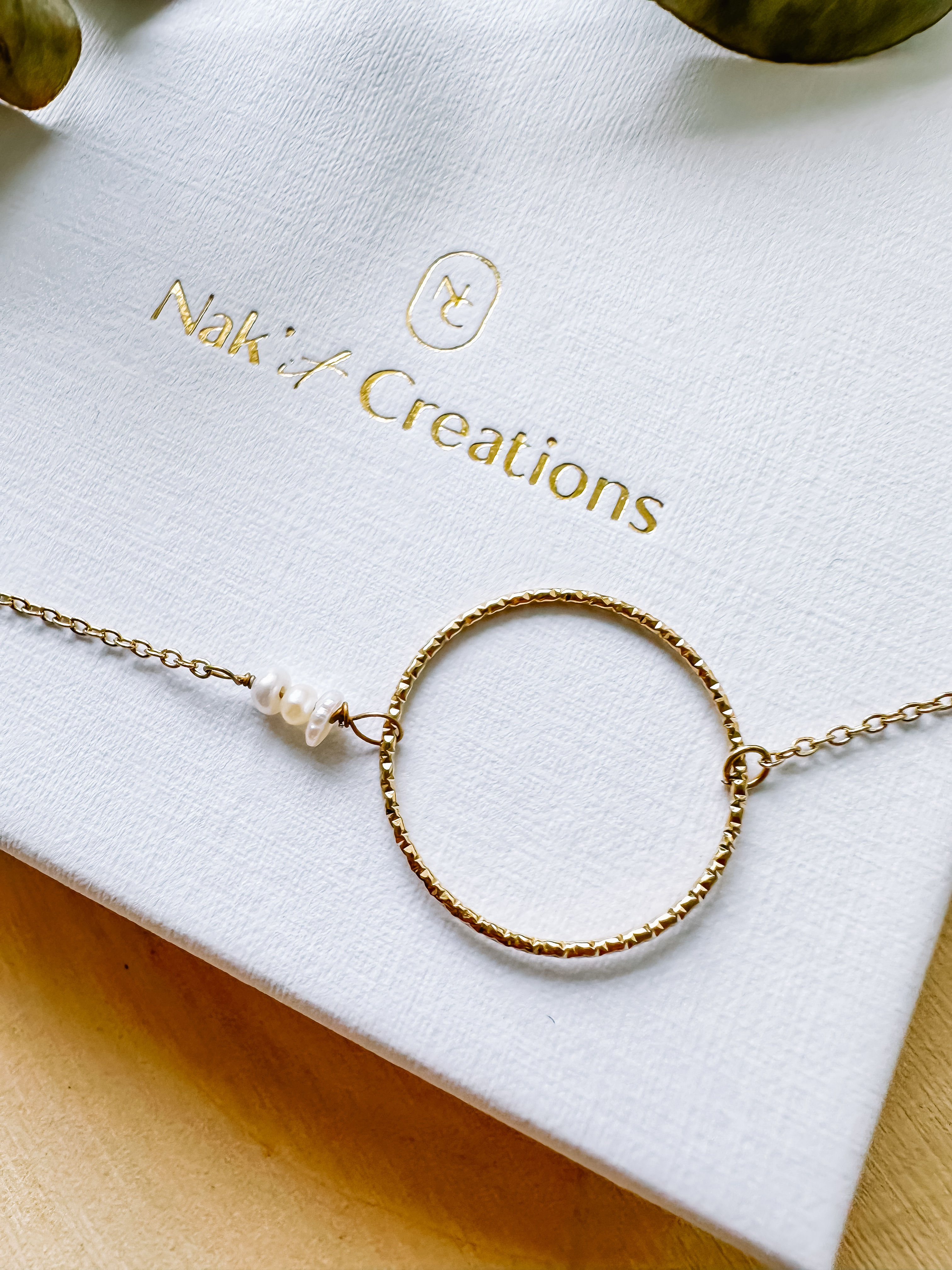 Bracel’its - Circle and pearls I RVS gold