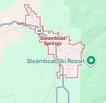 Map of Steamboat Springs, CO