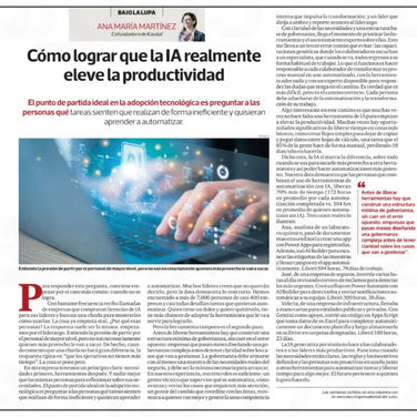 Cómo lograr que la IA realmente eleve la productividad laboral