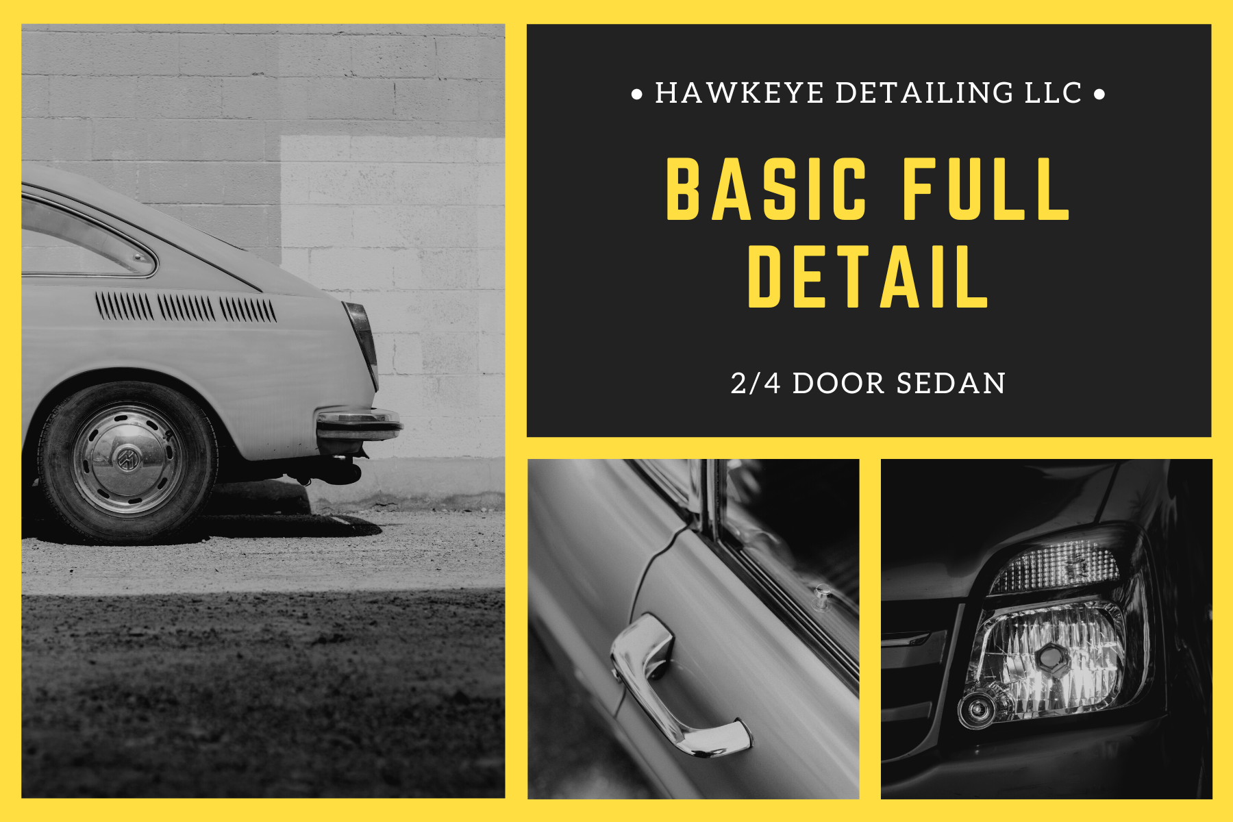 Basic Full Detail 2/4 Door Sedan Gift Certificate