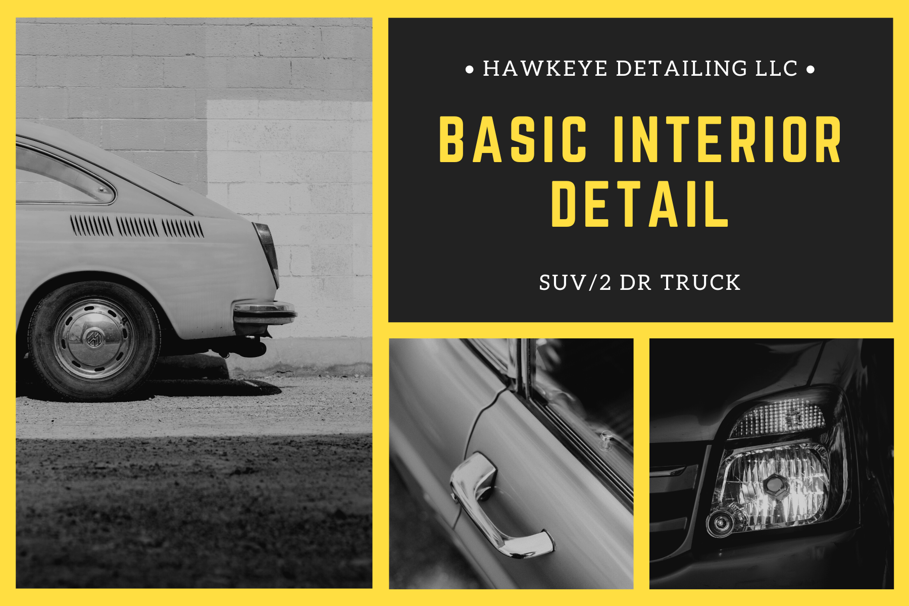 Basic Interior Detail SUV/2 DR Truck Gift Certificate