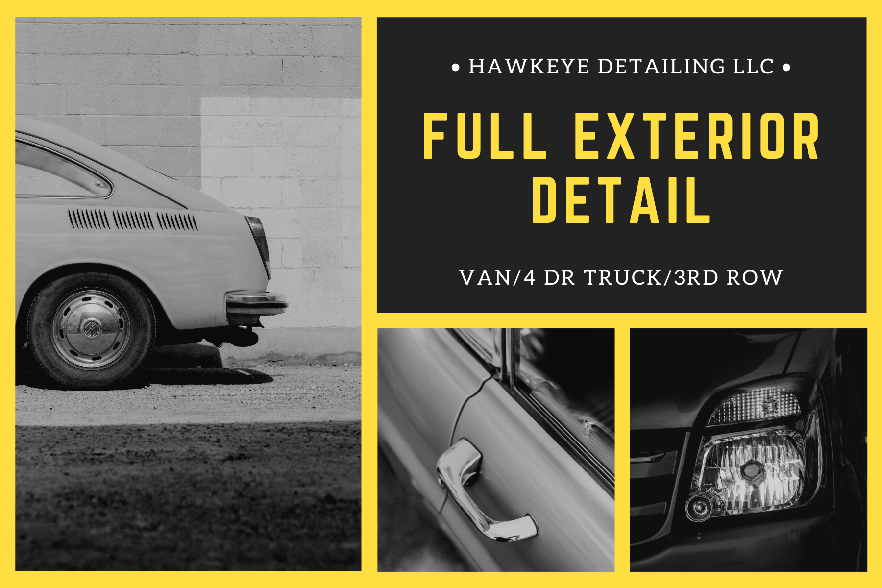 Full Exterior Detail Van/4 DR Truck/3rdRow