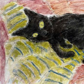 Cat on Striped Rug
Artist: Joyce Gunn Cairns OBE
Medium: Oil on Board
Presentation: Framed
Framed Size: 53 x 41cm
Price: £625