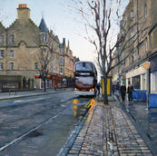 April Showers, Forrest Rd
Artist: Daniel Roy Sharples
Medium:  Oil on Linen
Presentation: Framed
Framed Size: 61 x 51cm
Price:  £1250