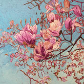Magnolia
Artist: Natasha Hawes
Medium:  Oil on Canvas
Presentation:  Framed
Framed Size: 72 x 72cm