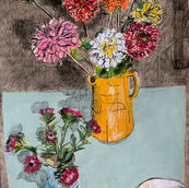 Dahlias and Pink Bowl
Artist: Mark Parker
Medium: Mixed Media
Presentation: Mounted & Framed
Framed Size: 48 x 59cm
Price:  £450