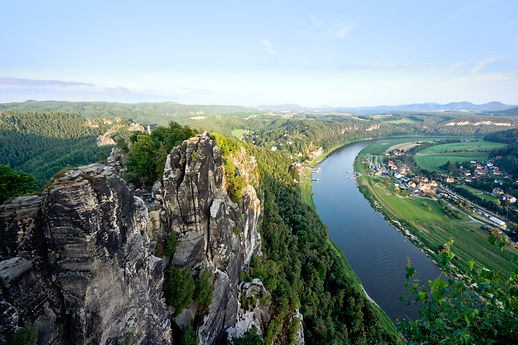 Tschechien Elbsandsteingebirge Fluss Ber