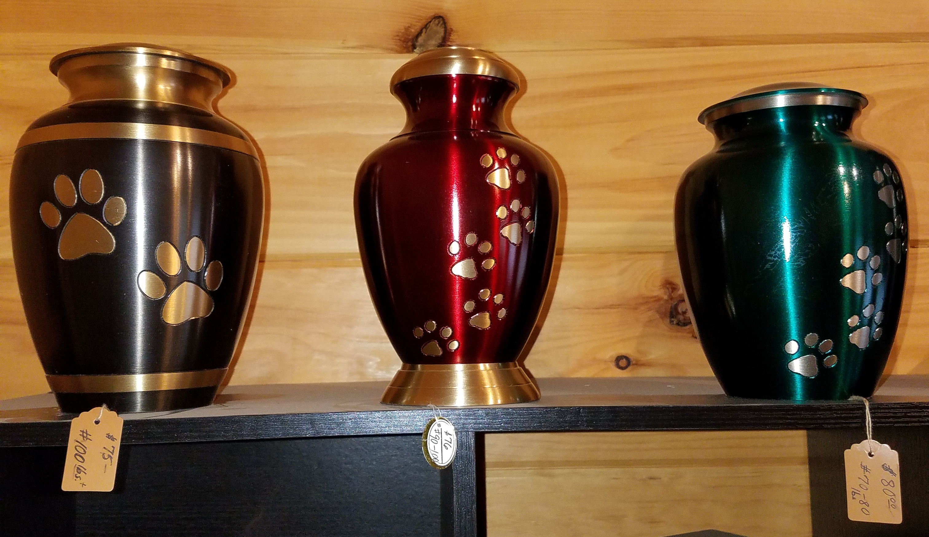 Metal Paw Urns