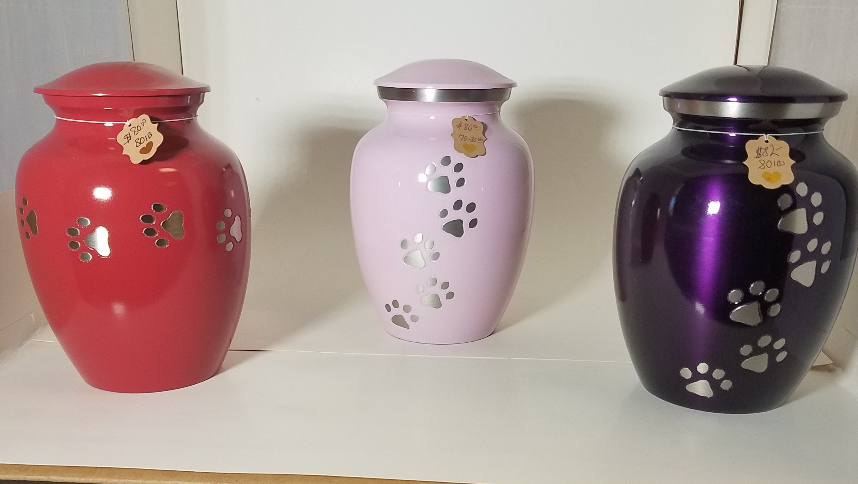 Pastel and Shiny Finish Urns