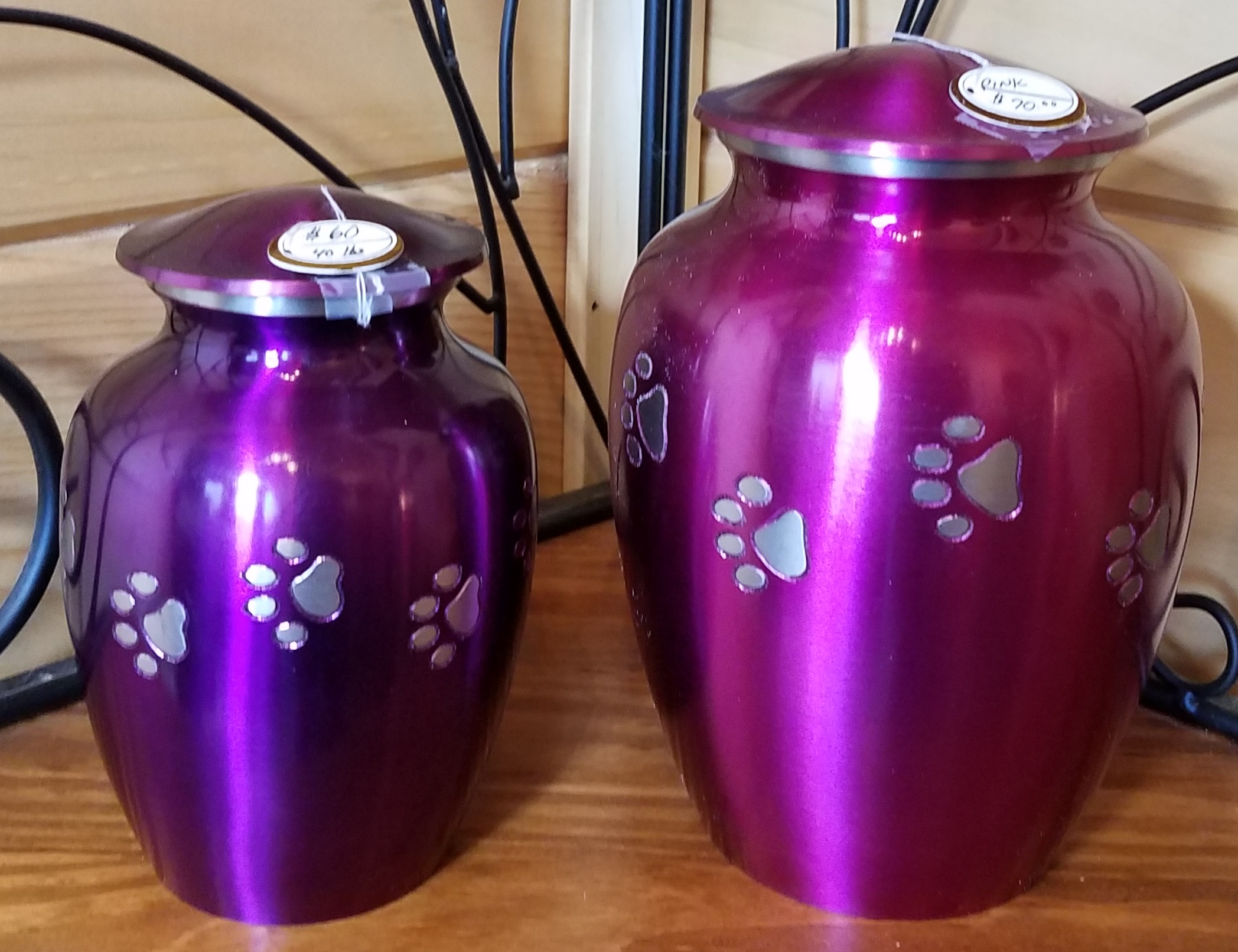Raspberry and Purple Metal Paws