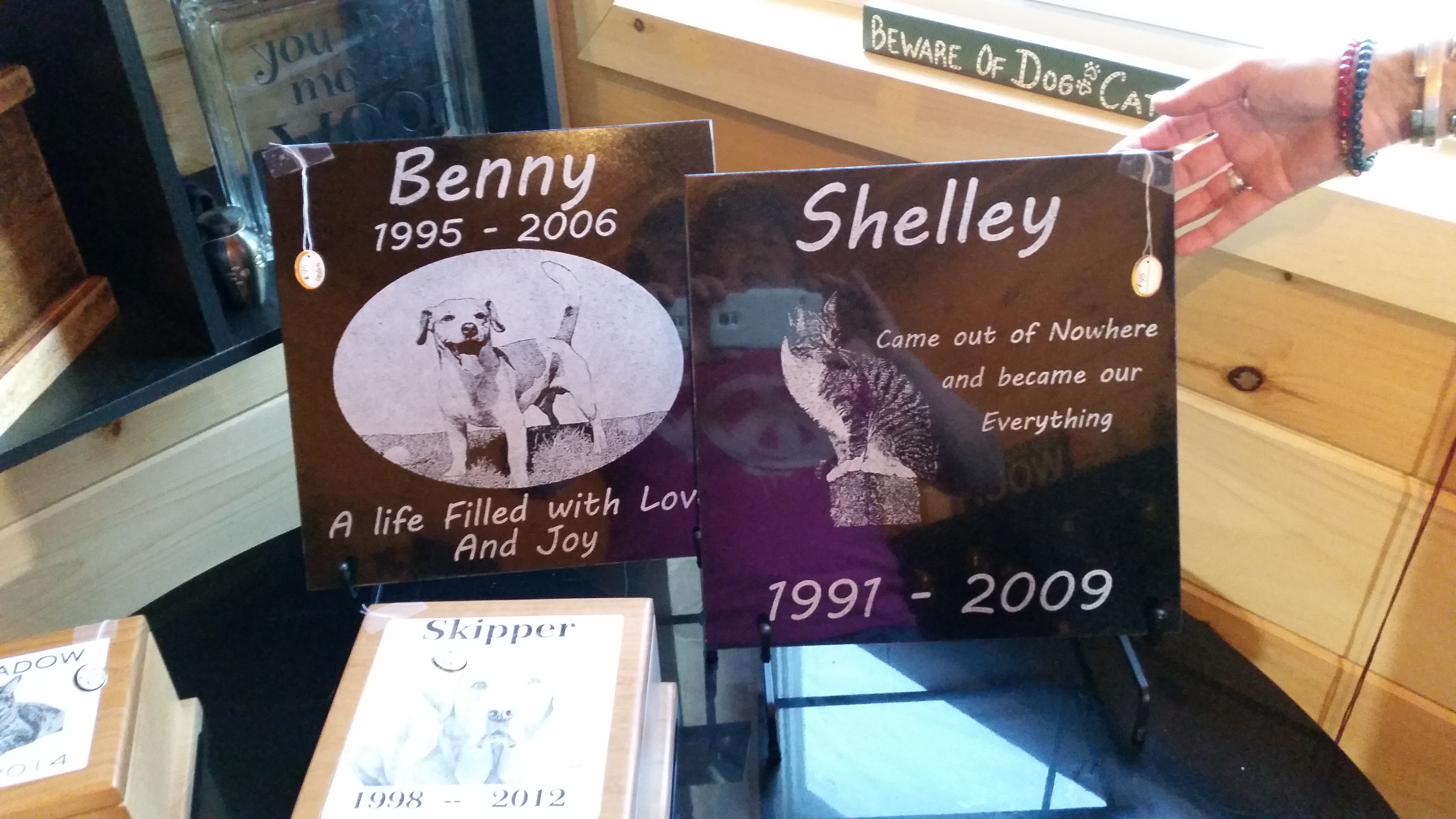 Laser Engraved Tiles and Urns