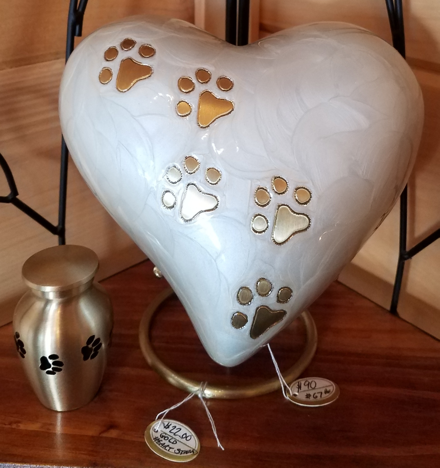 Glazed Heart Urn
