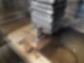 wire cutting machine in progress