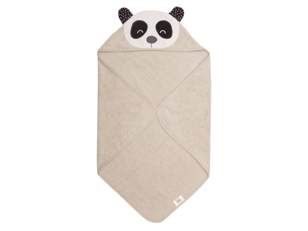 Södahl BB 沖涼毛巾連小帽 Penny Panda Towel 80 x 80 cm Nature