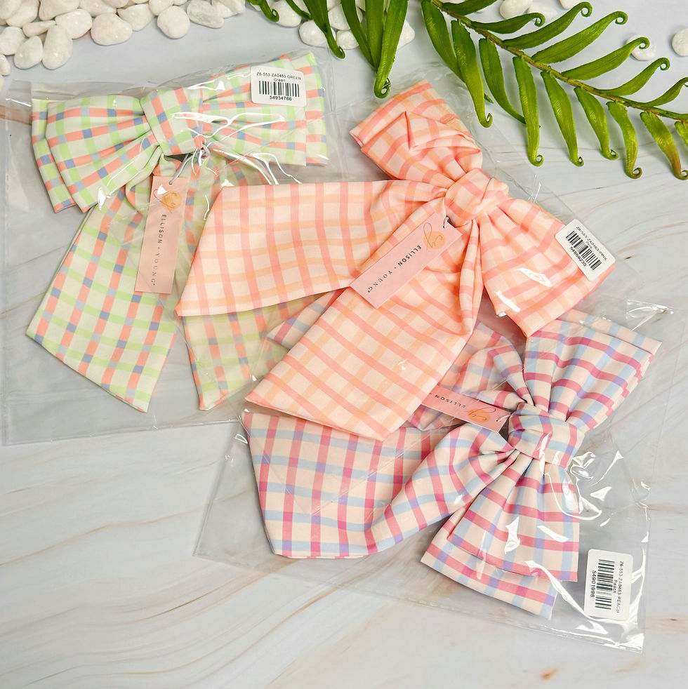 Thumbnail: Satin Precious Double Bow Hair Clip