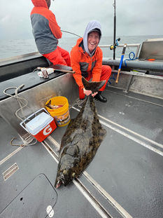 Posing with a Halibut