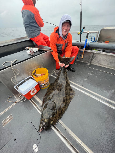 Posing with a Halibut