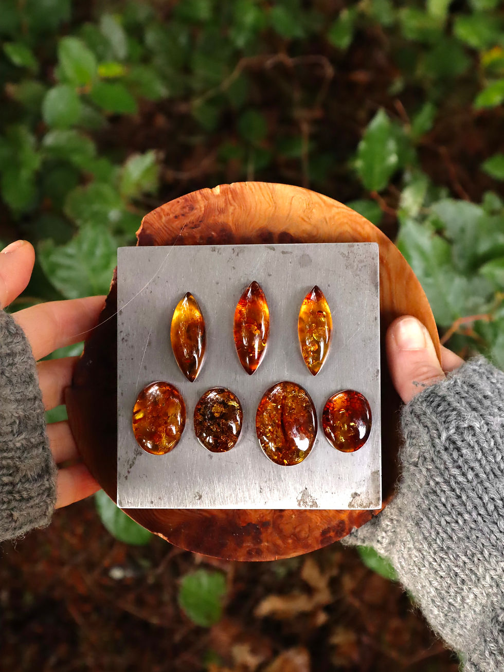 Amber Statement Ring - Made to Order