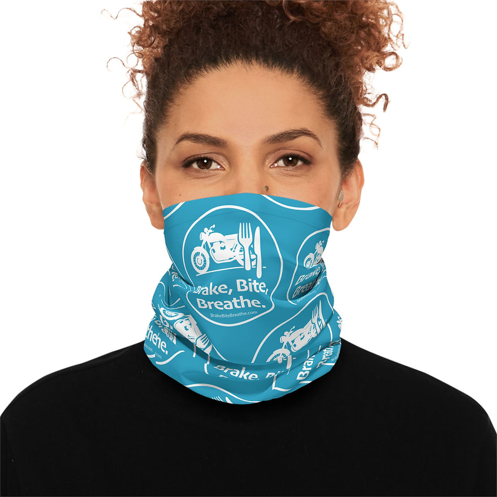 Thumbnail: Motorcycle Lifestyle Lightweight Neck Gaiter - "Brake, Bite, Breathe"