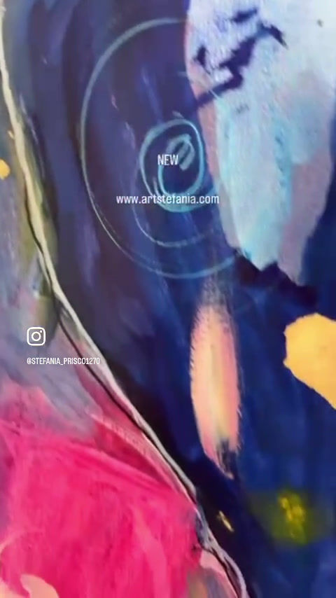 Miniaturbild: Modernes Wandbild Frau abstrakt modern Women in Love als Videoansicht mit intensiven Pink-und Blautönen