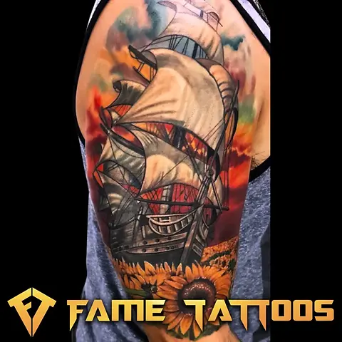 Realistic color tattoo
