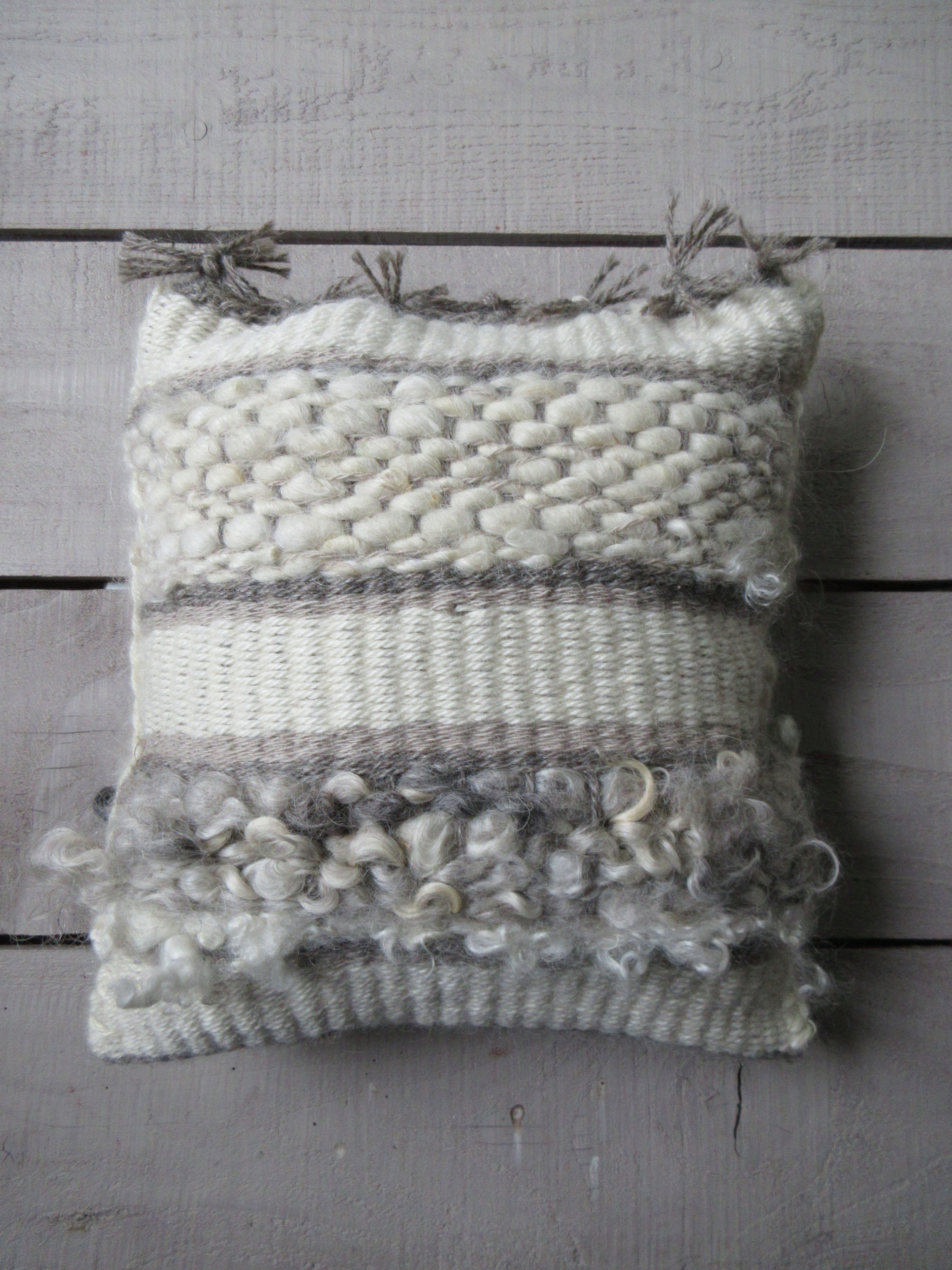 Cushion, hand woven, 'Pure & Natural'