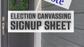 Election Canvassing Sign UP