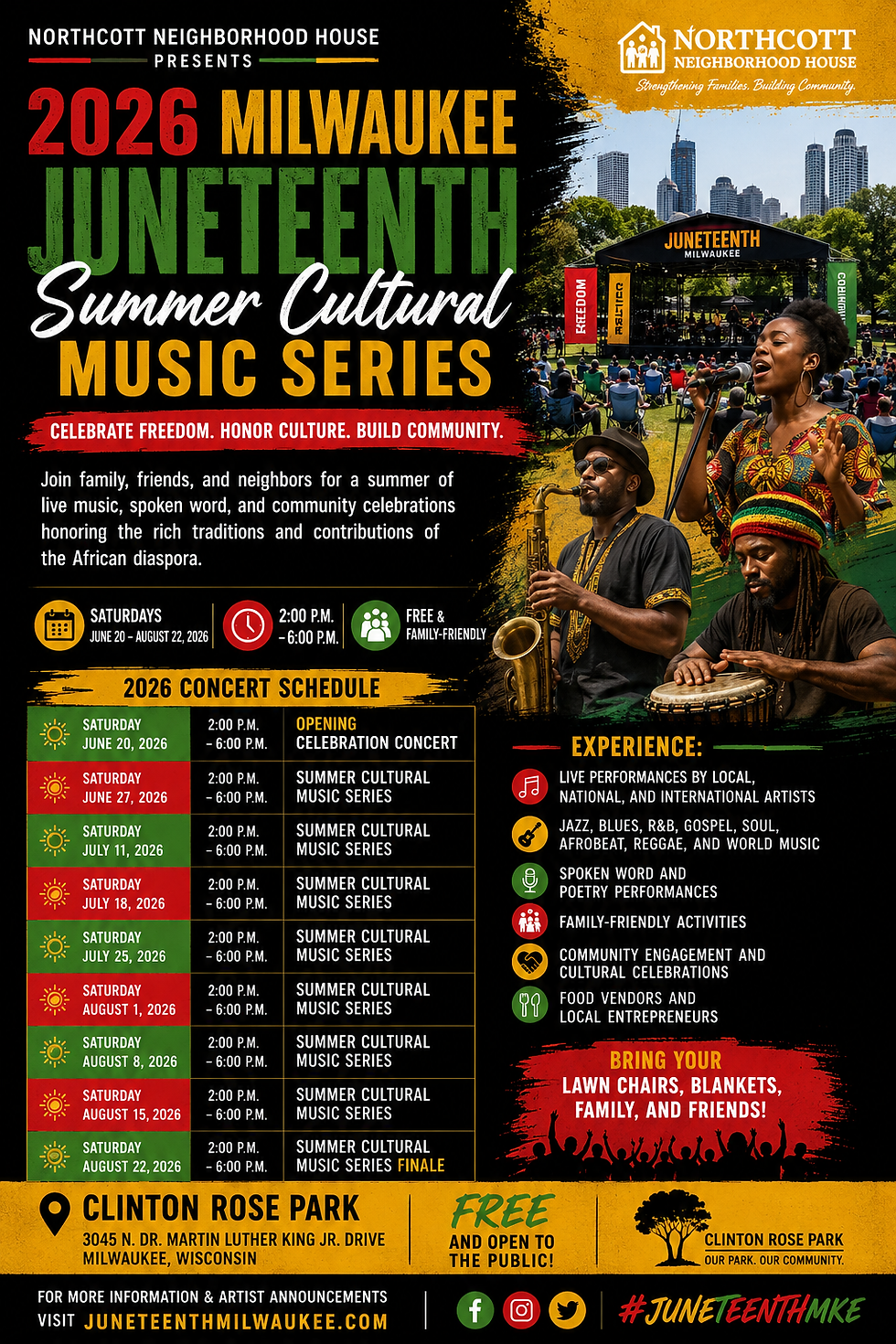 2026 Milwaukee Juneteenth Summer Cultural Music Series