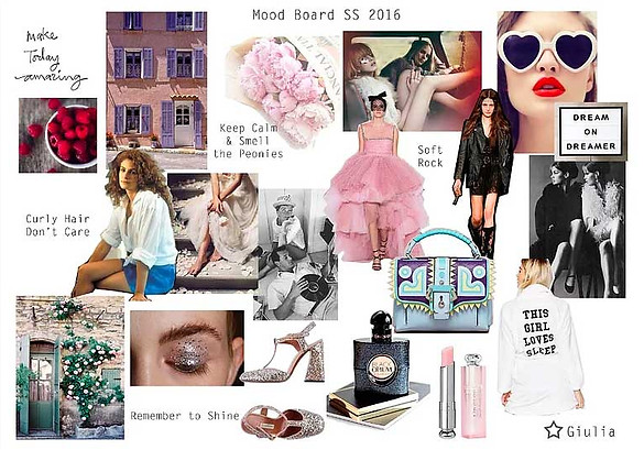 Tablero de estado de ánimo de moda