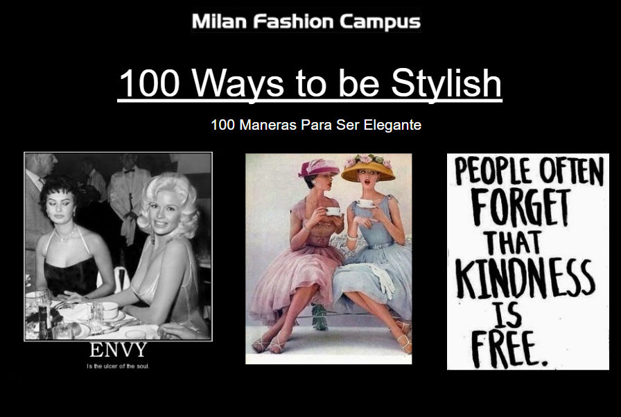 サムネイル： 100 Ways to be Stylish