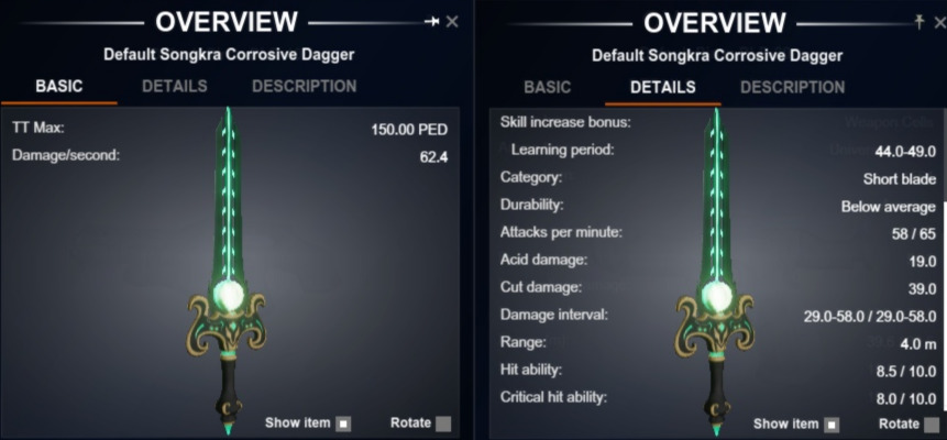 Songkra Corrosive Dagger