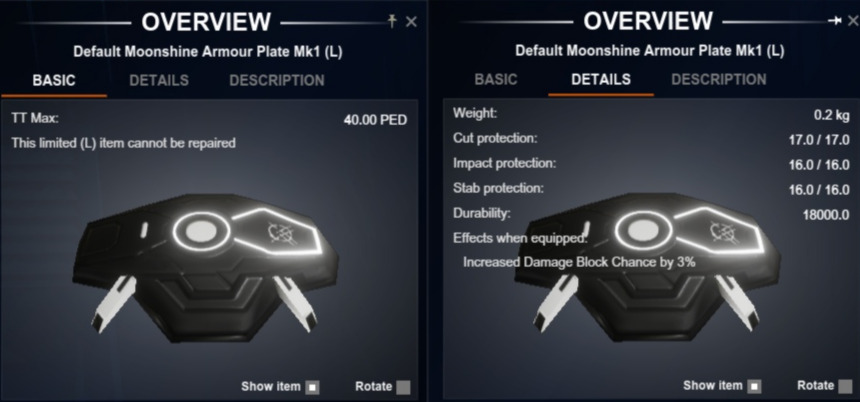 Moonshine Armour Plate Mk1 (L)
