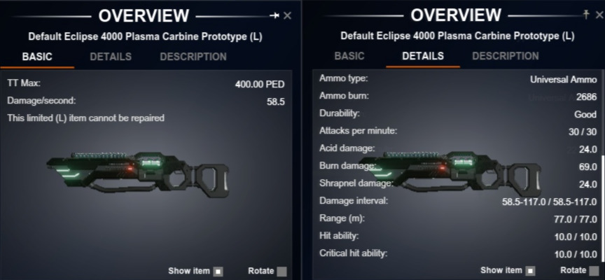 Eclipse 4000 Plasma Carbine Prototype (L)