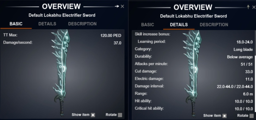Lokabhu Electrifier Sword