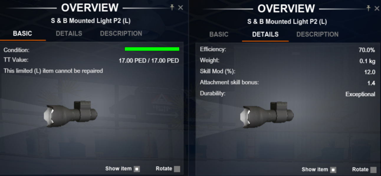 S & B Mounted Light P2 (L)