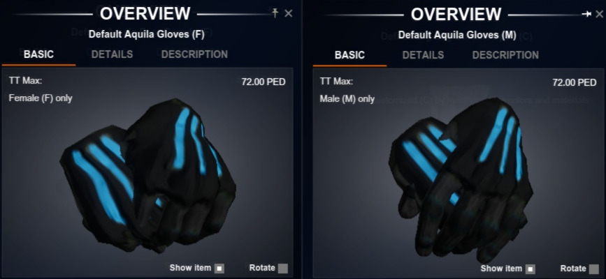 Aquila Gloves (L) Blueprint