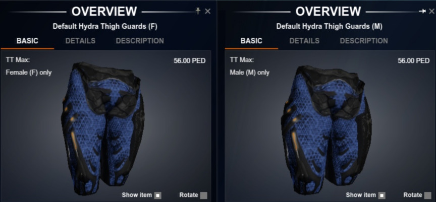 Hydra Thigh Guards (L) Blueprint (L)