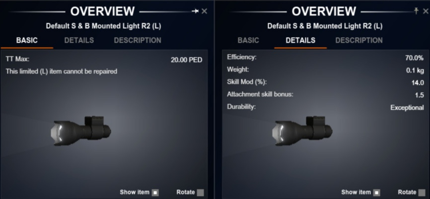 S & B Mounted Light R2 (L)