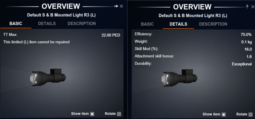 S & B Mounted Light R3 (L)