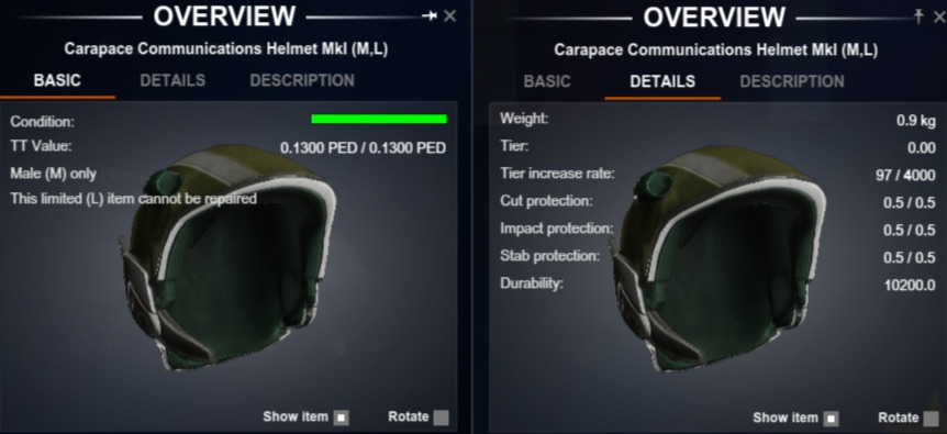 Carapace Communications Helmet (L)