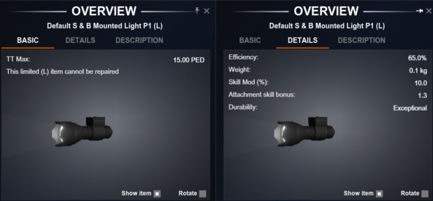 S & B Mounted Light P1 (L)