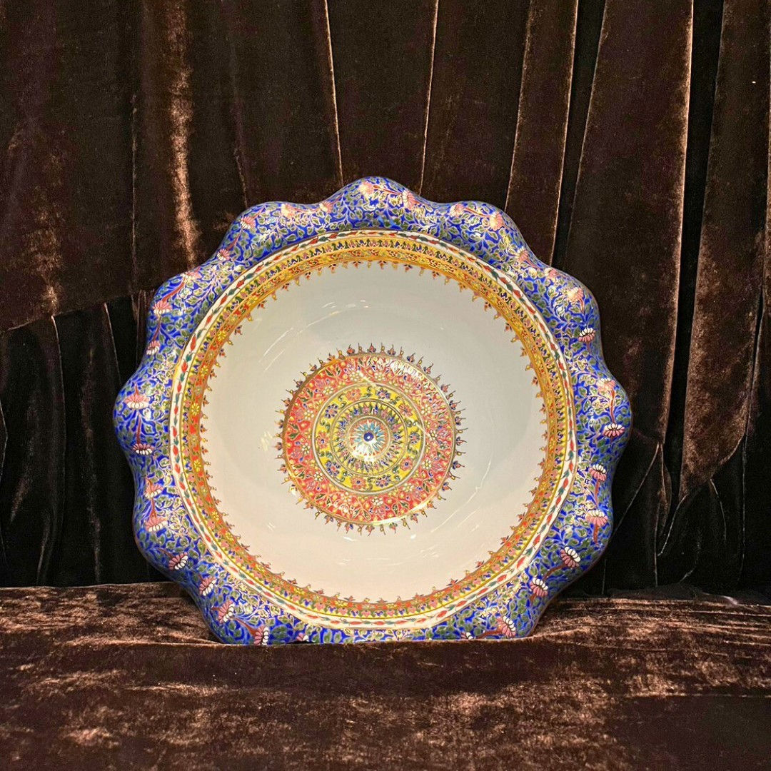 ชามเบญจรงค์ 10 นิ้ว