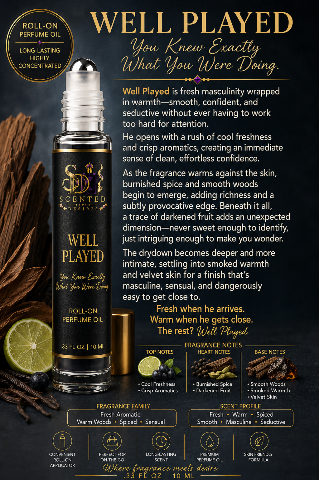 Well Played — Men's 10 mL Roller Ball
