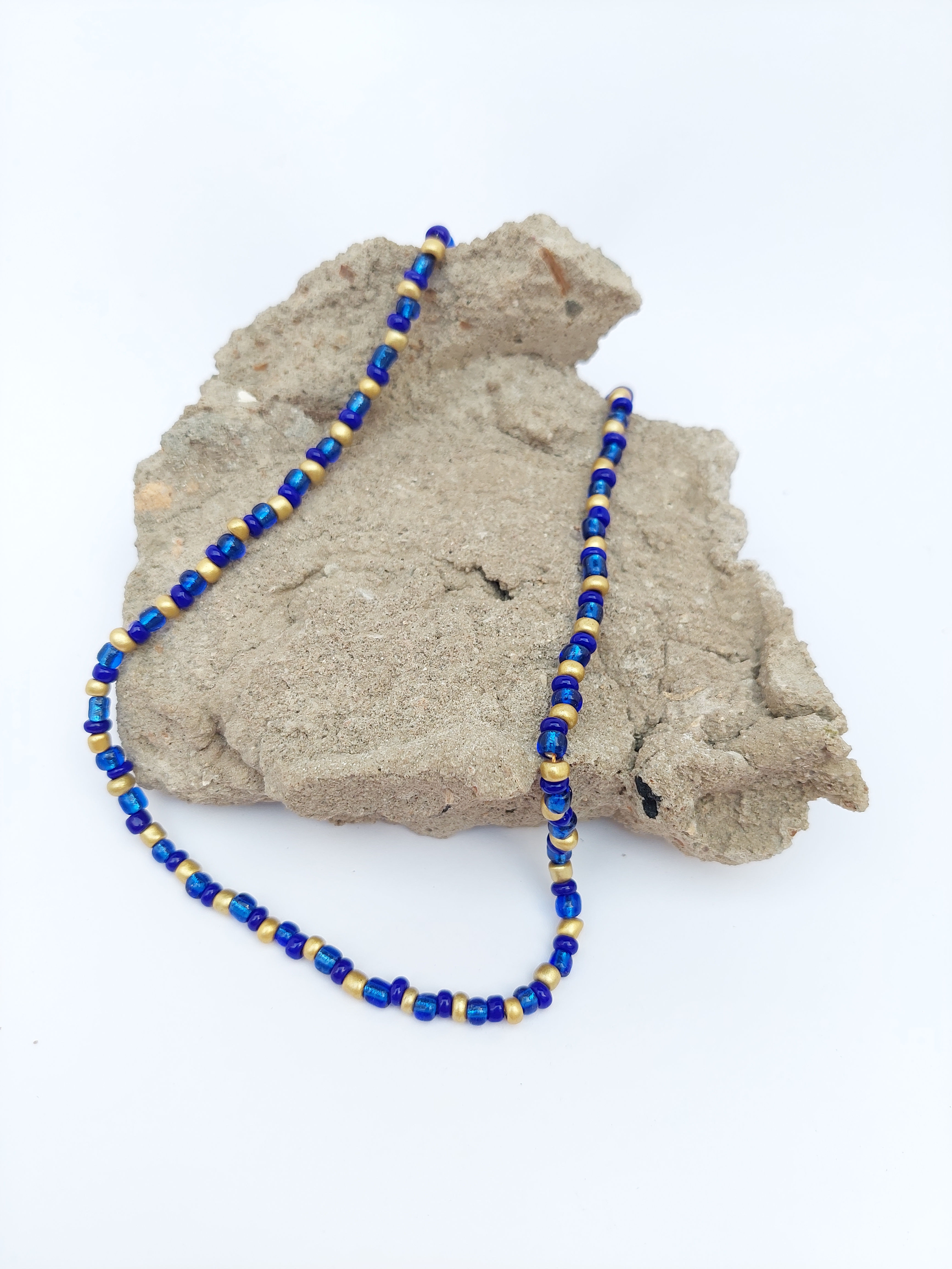 Choker (navy&gold)