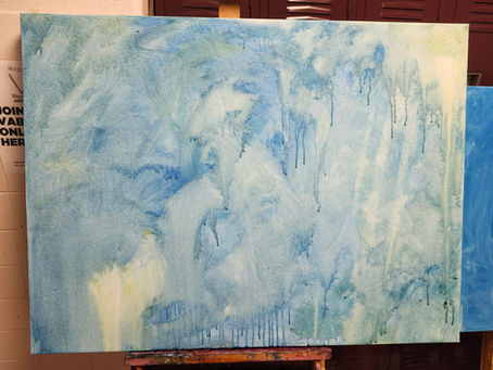 Abstract Expressionism Painting Progress Post